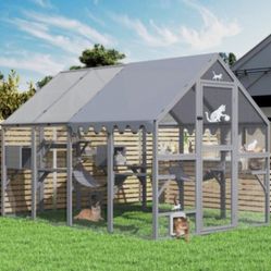 9' Cat Catio Extra Large Catio Outdoor Cat Enclosure w/ 7 Platforms NEW
