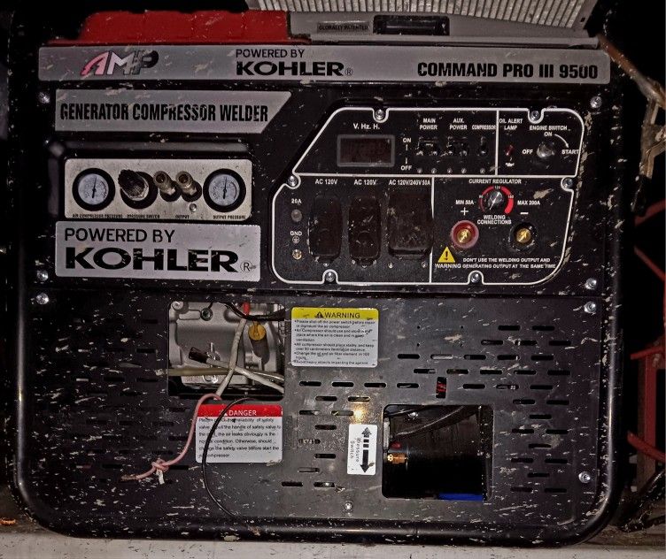 Kohler Generator, Compressor, Welder Command Pro III 9500