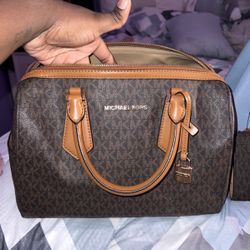 Brown Michael Kors Purse and Wallet