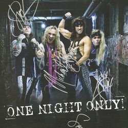 Steel Panther autographed concert poster Lexxi Foxx, Stix Zadinia, Satchel