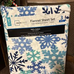 New Twin Flannel Sheet Set