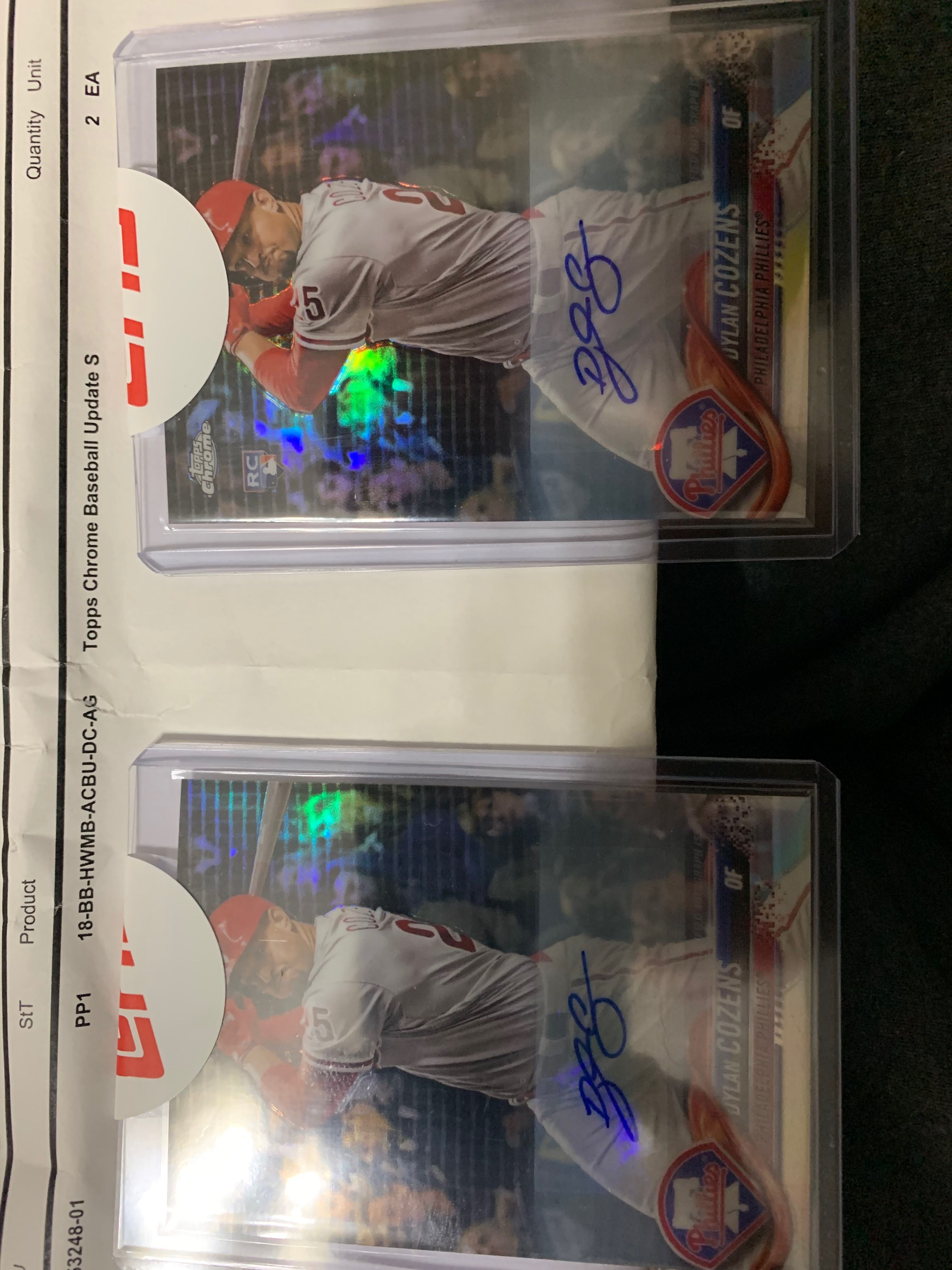 2018 Topps Chrome Update DYLAN COZENS SP Rookie Auto