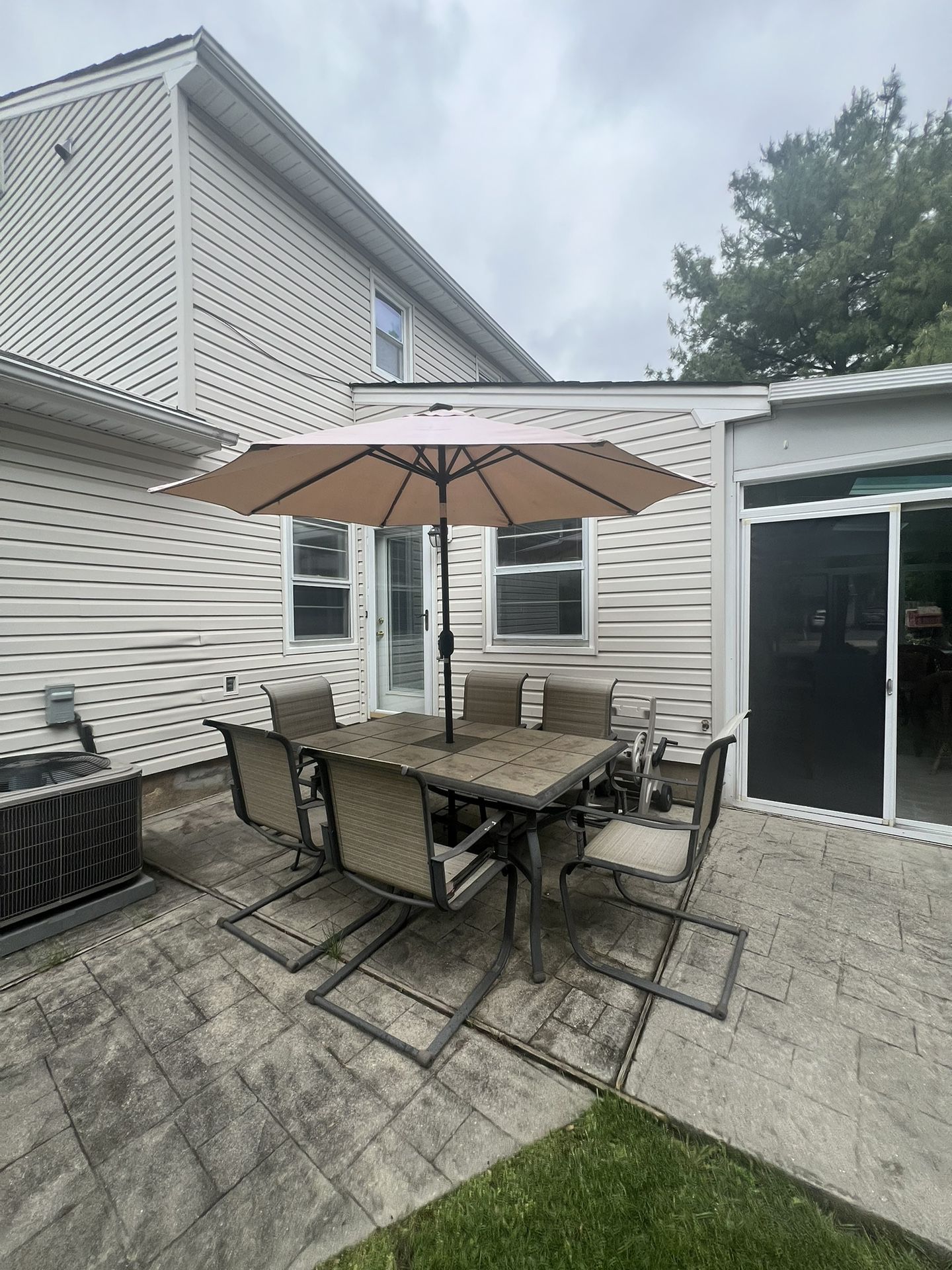 Patio Furniture With 6 Chairs And Umbrella