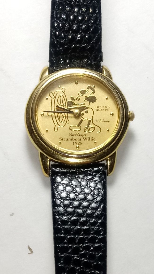 Vintage Disney Seiko Limited Edition Mickey as Steamboat Willie watch