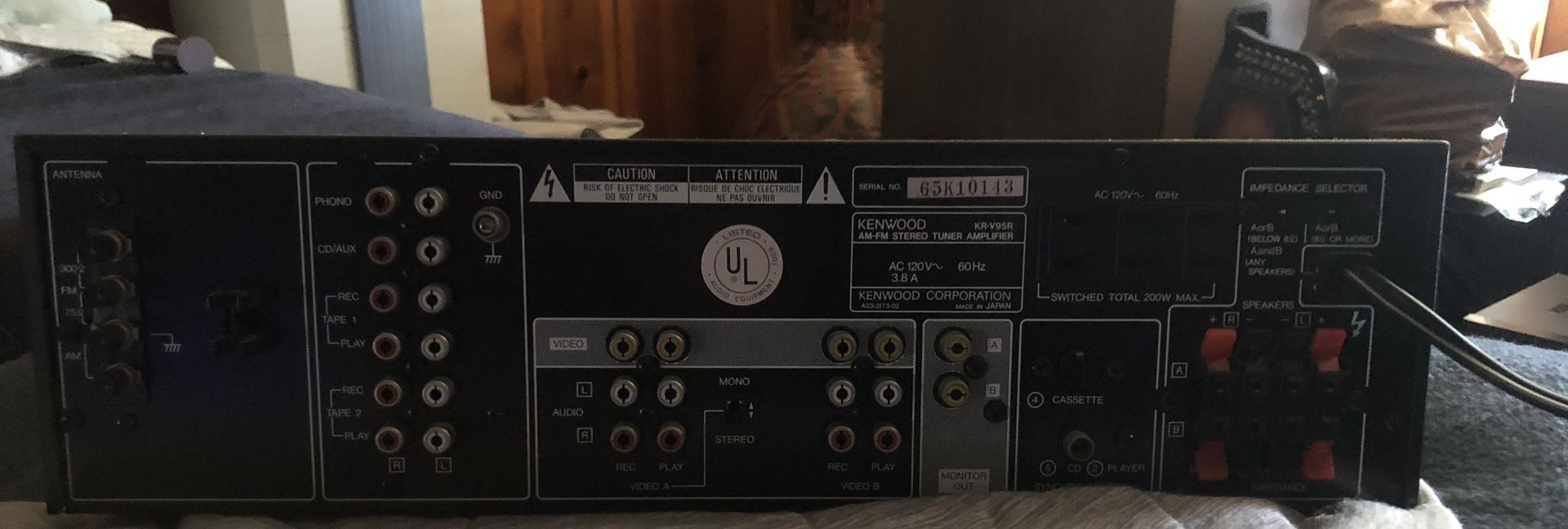 Kenwood Vintage Stereo Receiver, Incl Equalizer Incl. Remote Control