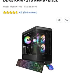 (Brand New) iBuyPower - Y40 Gaming Desktop PC - Intel Core i7 14700F - NVIDIA GeForce RTX 40