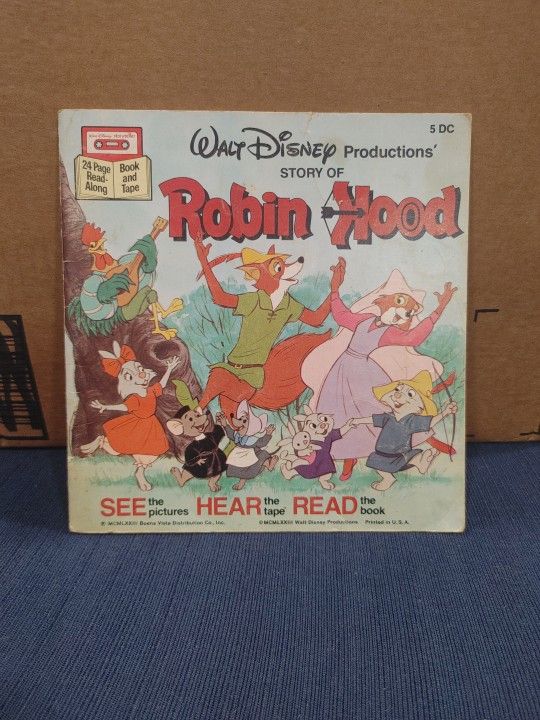 WALT DISNEY Story Of Robin Hood See Hear Read Book NO CASSETTE TAPE