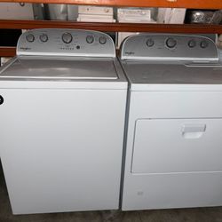 Whirlpool Top Loading Washer With Agitator And Gas Dryer Set 