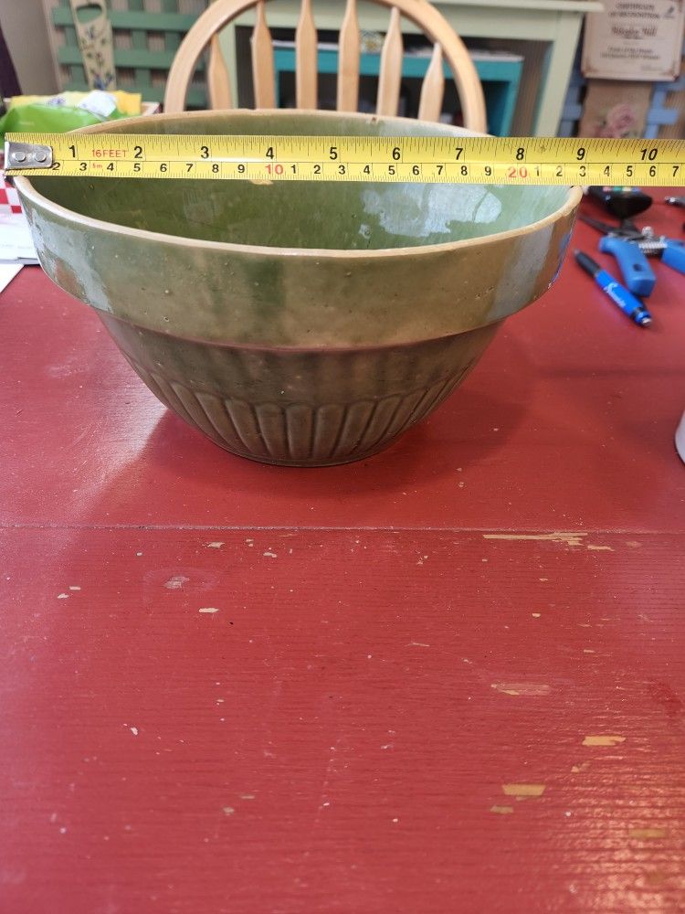 Old Saltglazed Bowl Old 9 in X 5in