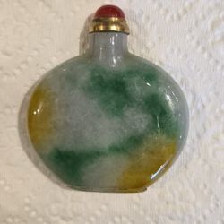 Vintage Chinese Jade Jadeite Snuff Bottle 