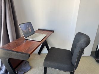 Wooden desk and chair set