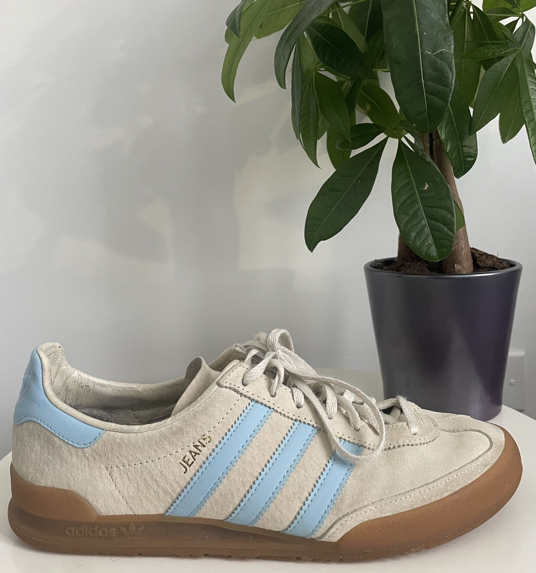 ADIDAS ORIGINALS JEANS "CLEAR SKY" CHALK WHITE BLUE GUM4 | MEN 10.5