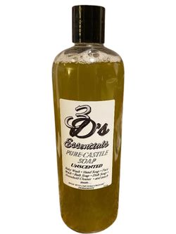 3D’s Essentials Pure-Liquid Castile Soap-Unscented 16 oz.