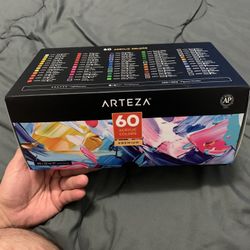 Acrylic Paint With Brushes