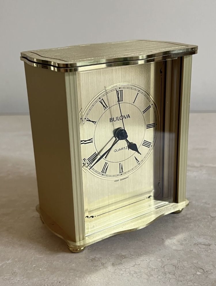 Bulova Desk Clock Vintage West Germany
