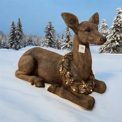 Outdoor Light-Up Deer – Christmas Polyresin Holiday Yard/Garden Decor 42”