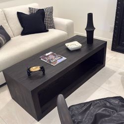 Pottery Barn Charcoal Coffee Table 