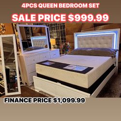 4pcs Queen Bedroom Set 