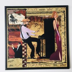 Lovely Piece of Art. On wood. Like new condition. 18” x 18”.  $19 each. Look at another one and take both for $35.