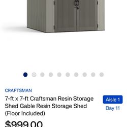 Craftsman 7x7 Storage Shed - New