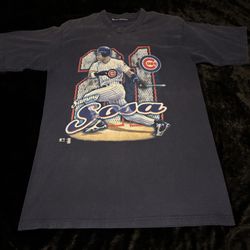 Mens Large Vintage 90s Sammy Sosa Chicago Cubs Tshirt