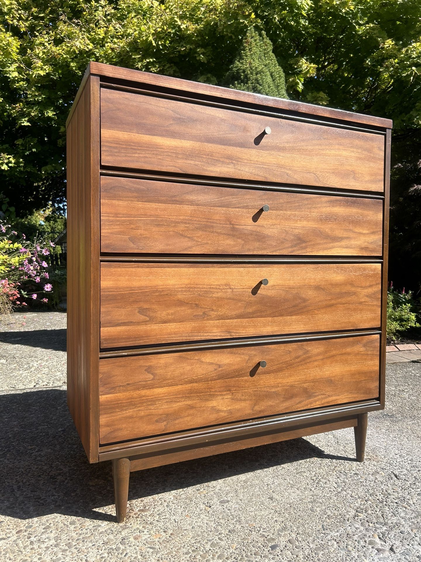 Mid Century Vintage  Walnut Dresser 