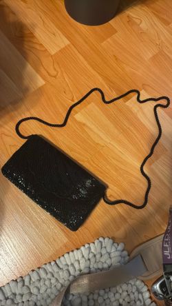 Glittery black purse