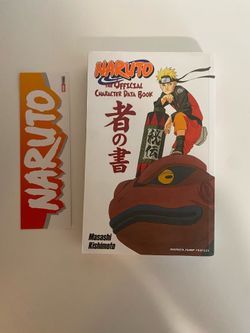 Naruto: The official Character Data Book- paperback Kishimoto, Masashi + Naruto bookmark