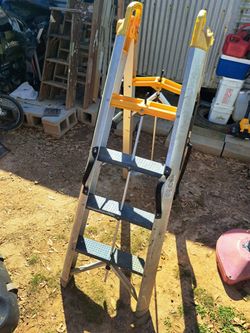 4 Ft Ladder Folding Aluminum,  4 Pies De Escalera Plagable 