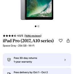 iPad Pro 2017 12.9 256 Go