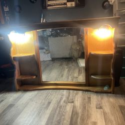 Very Nice Wood Either Headboard Or Vanity 