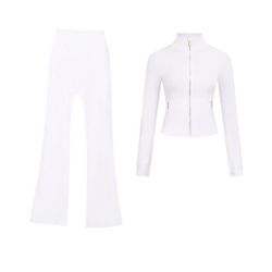 Lululemon "Snowline Sculpt" Zip Jacket & Flare Pants Set