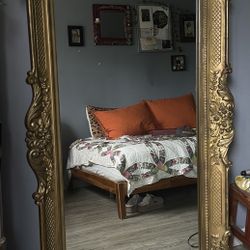 Vintage Faux Gilt Plastic Framed Mirror