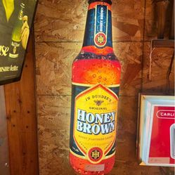 Honey Brown Beer Bottle Wall Bar Light