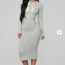 Médium Grey Hoodie Dress - Heather Grey