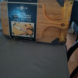 3 piece Bamboo Cutting and Serving Boards New!