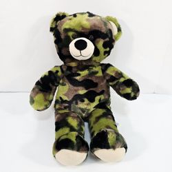 Build A Bear Workshop Military Camouflage Army Green Teddy Bear Plush Toy