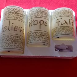 Battery Operated Three Candles