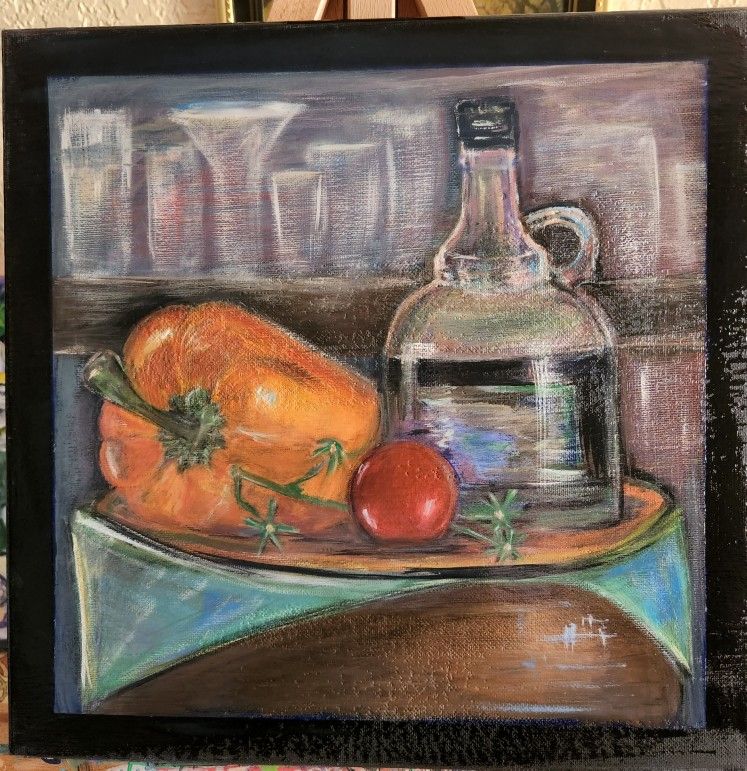 Original Acrylic Art for kitchen 12 ×12 canvas