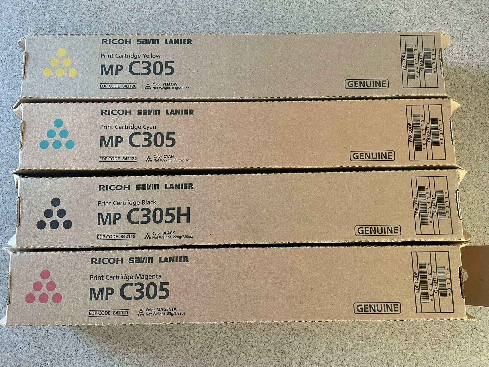 Genuine Ricoh  print cartridges MPC305 brand new