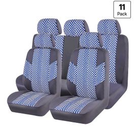 CAR PASS Linen Universal Fit Car Seat Covers with Opening Holes, Suvs,Cars,Trucks,Sedans,Vans