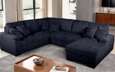 Cloud luxury plush sectional couch with storage and pull out bed sleeper