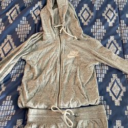 Women Nike Shorts and Matching Hoodie Grey