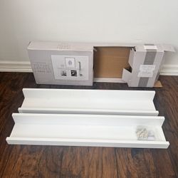 White - Floating Shelves Wall Bookshelf and Picture Ledge 