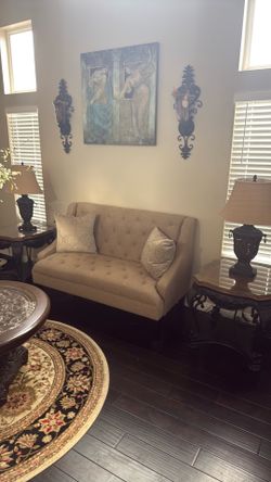 End tables and couch