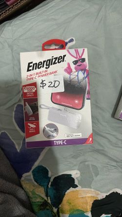 Energizer 2-in -1 Built -in Type C Power Bank