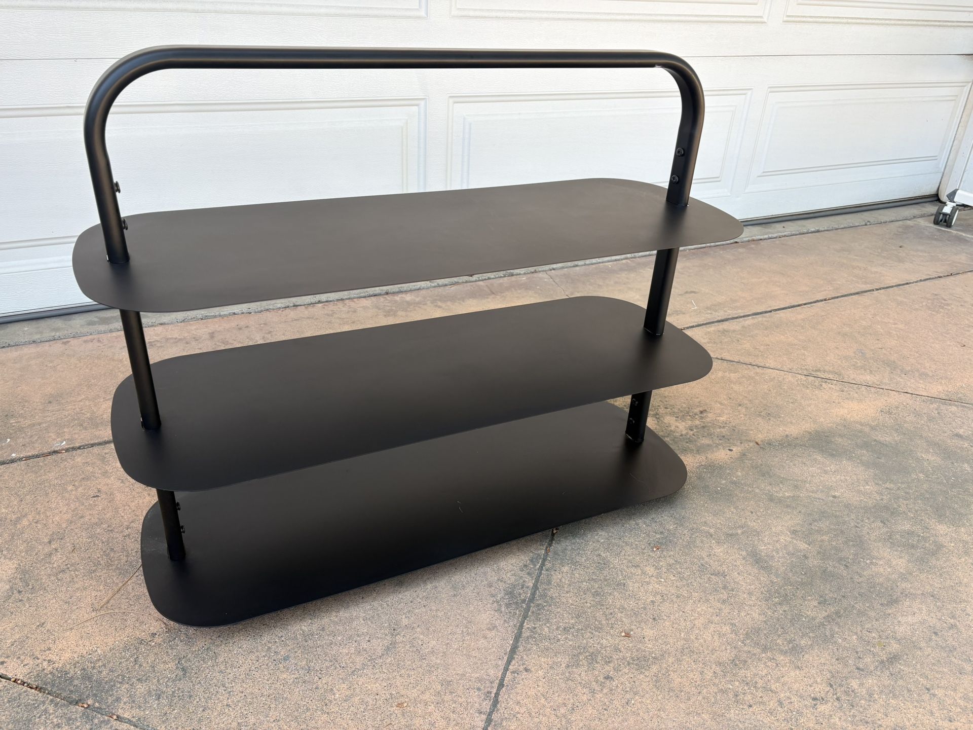 Black Metal Entryway Rack Shoe Each