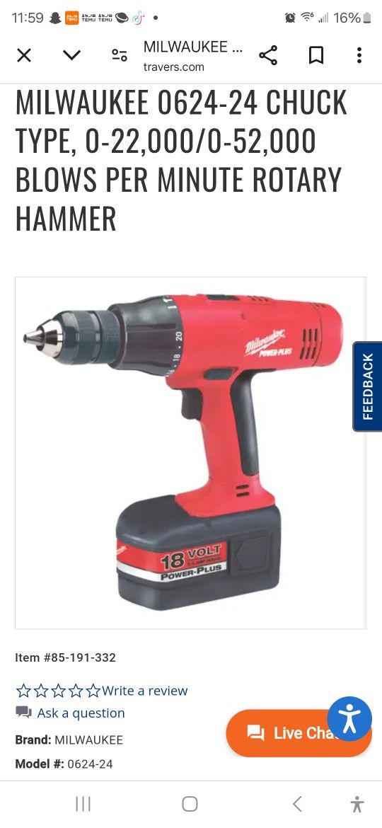 Milwaukee Hammer Drill
