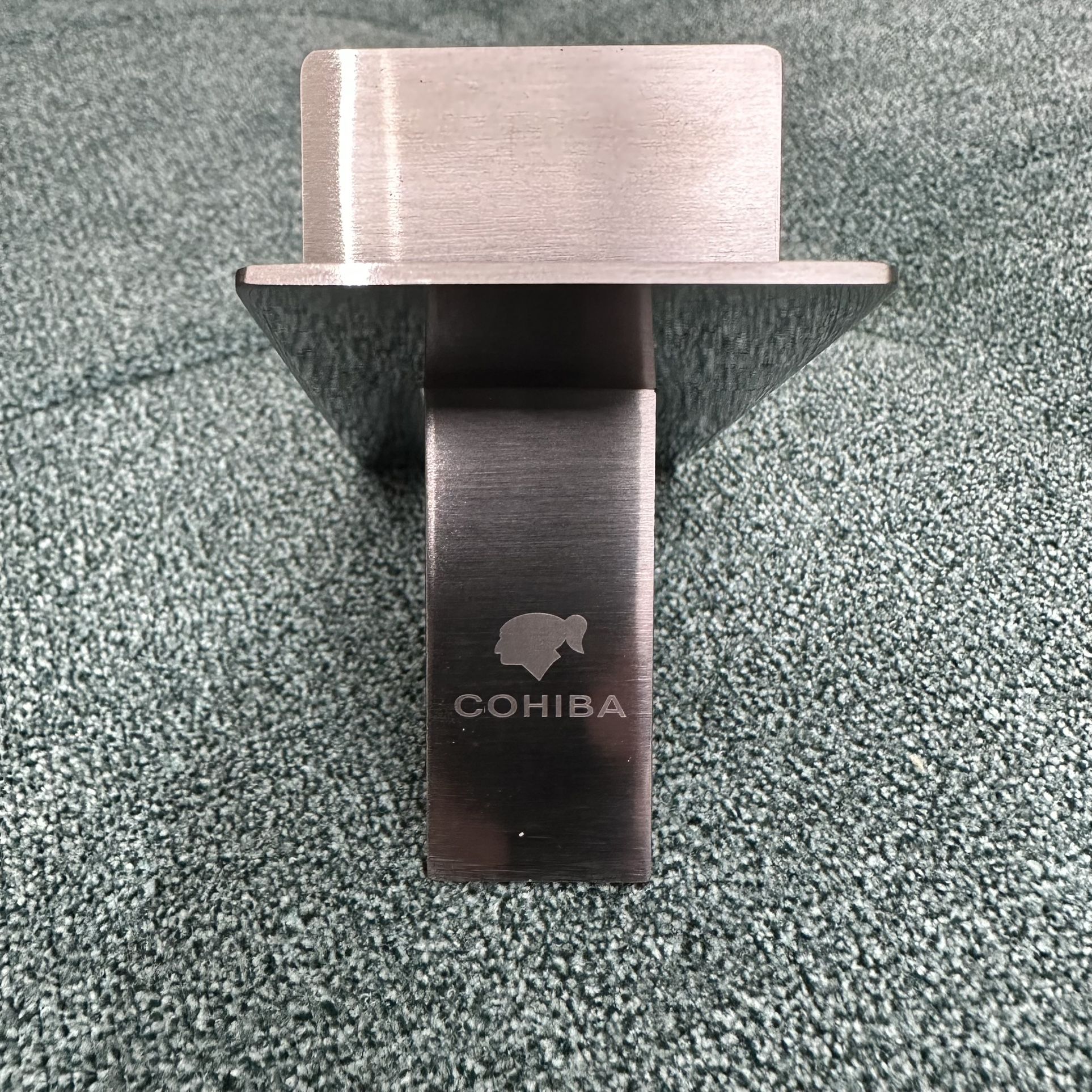 Set 2 Cohiba Stainless Steel Foldable Cigar Stand Ashtray Holder w/Pu Leather Pouch