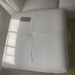 Leather Sectional Crème Color 